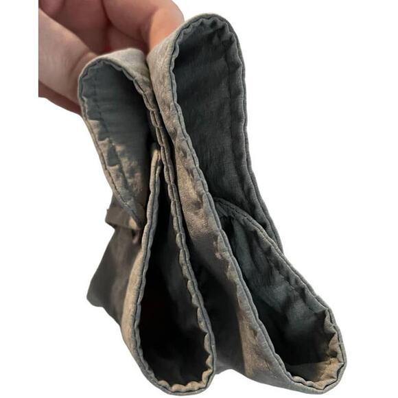 Men's Swiss Tech Button Up Tech Hiking Shirt Size L Grey Travel Gorpcore Preppy - Picture 10 of 13